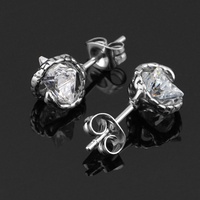 Pendientes de tuerca de cristal con estrella de cinco puntas elegantes, de acero inoxidable de alta calidad, modernos y lindos, con diseño de serpiente, a la moda