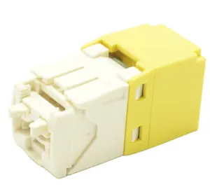 Snap-In CAT6 UTP Ethernet Din Rail Keystone Jack 180-Degree Female RJ45 Modular 8P8C Telecom Parts
