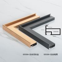 Marco de Aluminio Ultra Delgado de 0.6cm para Cuadros, Marco Flotante para Lienzos, Marco Metálico Profundo para Decoración de Arte Mural, Acabado Dorado Cepillado y Negro, Venta al Por Mayor