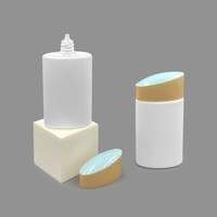 Flacon vide en plastique pour crème solaire 30ml 50ml, contenant cosmétique avec bouchon incliné à clapet, format voyage, pour écran solaire et crème BB