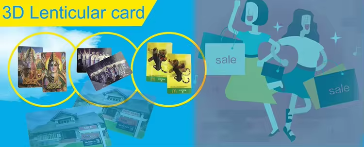 新しいデザイン85.5x 54mm3Dレンチキュラー印刷プラスチックギフト