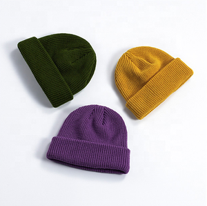 Personnalisé Laine Cuir Patch Broderie Logo Skully Tricoté <span class=keywords><strong>Cachemire</strong></span> <span class=keywords><strong>Bonnet</strong></span> D'hiver Chaud Casquettes Chapeaux Pour Femmes Et Homme - Product Image 2