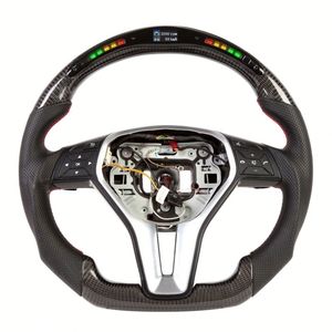 พวงมาลัยรถยนต์ทำจากคาร์บอนไฟเบอร์สำหรับ Mercedes Benz AMG <span class=keywords><strong>SLK</strong></span> <span class=keywords><strong>R171</strong></span> W212 g W205 C63 S205 W205 E63s W204 X253 R230 A180 W176 Sl500 C43 - Product Image 1