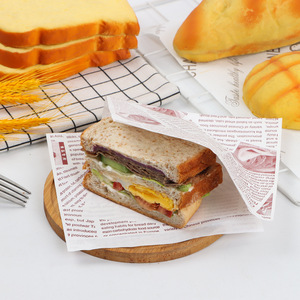 Custom Made Coated Sandwich Wrapping Paper Food Grade Oil Resistant Single Side For Hamburger Toast Bread Packaging - Product Image 3