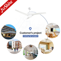 1stshine – ventilateur de plafond moderne bldc, économie d'énergie, télécommande, ventilateur de plafond en plastique avec lumière