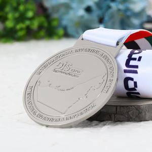 Fabricación de medallas Diseño 3D Su propio metal personalizado Mate Niquelado Aleación de zinc Deporte en blanco <span class=keywords><strong>Uae</strong></span> Medalla Exposición Recuerdos - Product Image 5