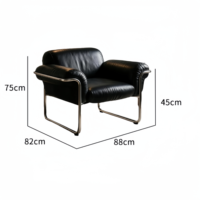 Canapé individuel pour salon rétro, mobilier de loisirs pour café, hôtel, gîte et salle de réception