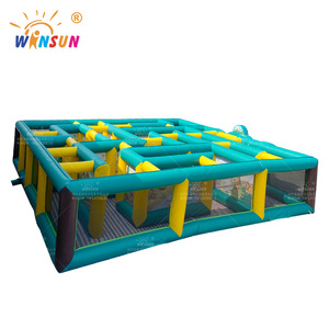 Labyrinthe de maïs gonflable commercial WINSUN Jungle Maze jeu de défi pour enfants labyrinthe laser tag à louer - Product Image 5