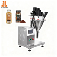 Machine de remplissage de poudre semi-automatique de 500 g, moteur servo de bureau, PLC, vis sans fin, pesage, épices, farine, pot, sachet, alimentation, dosage, sacs en plastique