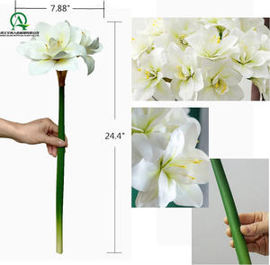 Fleurs d'<span class=keywords><strong>Amaryllis</strong></span> Artificielles Tige Real Touch Grandes Fleurs Tropicales <span class=keywords><strong>Plante</strong></span> de Ménage pour Arrangements de Vase Décor de Bureau à Domicile - Product Image 3