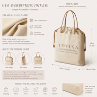 Sac fourre-tout en toile personnalisé avec cordon de serrage, logo de marque, sac de shopping réutilisable avec fermeture éclair, emballage cadeau pour la vente au détail