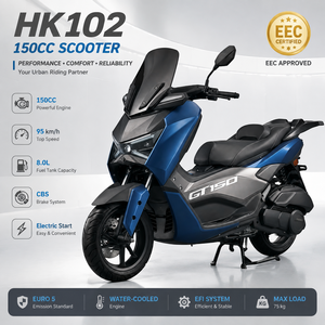 Scooter à essence 150cc certifié EEC Euro 5, moteur refroidi par eau EFI, roues de 12 pouces, freins CBS, scooter de rue - Product Image 1