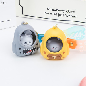 Nhà Máy Trực Tiếp 3D Ánh Sáng Sao Keyring LED Mèo Túi Ba Lô Hình Dạng <span class=keywords><strong>Keychain</strong></span> Trong Nhựa Spaceman Móc Chìa Khóa - Product Image 5