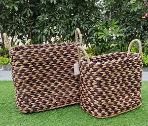 Cestas de jacinto de agua con asas para almacenamiento, conjunto de nuevo diseño, venta al por mayor, alta calidad, hecho en Vietnam - Product Image 2