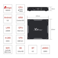 Décodeur IPTV S905 X96 Max Plus, boîte TV intelligente Android 10.0, décodeur