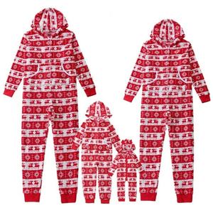 Pijamas Familiares al por Mayor de Alta Calidad, Diseño Personalizado con Impresión Digital, 100% Algodón de Rizo, Pijamas Navideños para Fiestas - Product Image 3