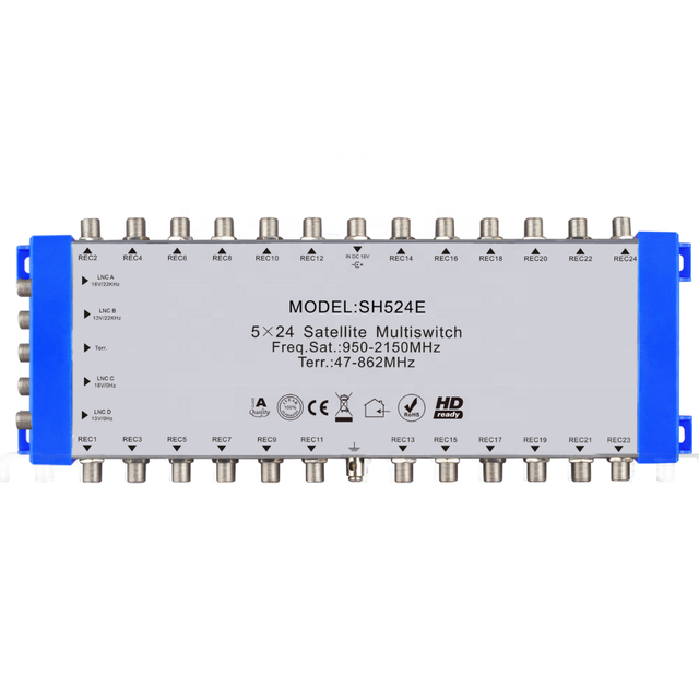 5 in 24 Output Satellite Receiver Multi-switch for SMATV and CATV Networks