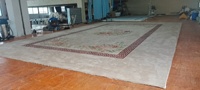 Handgetuftete Woll-Loop-Pile Teppiche mit Blumenmuster für Wohnzimmer - Große Luxuriöse Gepolsterte Fleckenresistente Teppiche