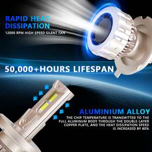 Nuevo Estilo de Faros Antiniebla LED para Conducción, Luz Alta/Baja H1/H3/H4/H7/H11/9004-9007/880-881, Ajuste Universal, 12V, 10000 Lúmenes, 60W - Product Image 3
