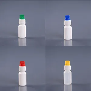 China Supplier 8ml 10ml 15ml Medical PET plastic squeeze eye Liquid dropper with Screw lips