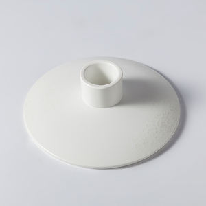 Plat de service Support de Pied Blanc Mat Restaurant Banquet Céramique Désert Gâteau Assiette Creuse Avec Support - Product Image 6