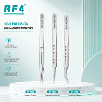 Ensemble de pinces de précision RF4 RF-TZ03&TZ04&TZ05 en acier inoxydable non magnétique antirouille pour la réparation de téléphones portables et d'électronique