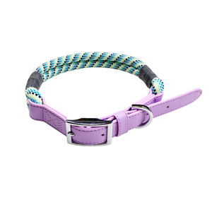 Correa ajustable de nailon para perros con patrón de puntos reflectantes y mango acolchado para perros pequeños, estilo sencillo, verde lavanda - Product Image 3
