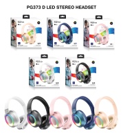 Casque PG373D de haute qualité avec éclairage RGB personnalisable, sans fil 5.4, circum-auriculaire, longue autonomie pour le sport et le gaming