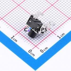 GT-TC101B-H070-L1 Tactile Switch Through hole,6x7.5mm Switch Single Pole Single Throw Round Button 2.5N Right Angle Insert - Product Image 2