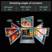 Anpassbares Design Tragbarer Dreifach monitor S788 mit Quad-Display-Lösung für Laptop-Benutzer zur Verbesserung der Produktivität effizienz