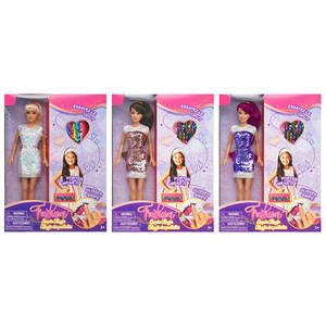 Monedero de Lentejuelas de Alta Calidad de 11.5 Pulgadas (29 cm) para Muñecas, Juguete de Vinilo Moldeado por Soplado, Modelo Unisex, Funciona con Pilas, Edades 3+, Regalo de Moda para Fiestas - Product Image 4