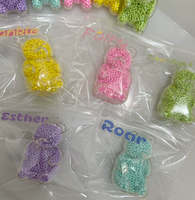 AMSR Macaron Bear Balle Squishy à Rebond Lent, Jouet Anti-Stress à Presser à la Main, Façonnable avec Perles, Vente en Gros