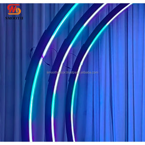 SMOOTH Iron Wedding Backdrop with RGB LED Lights and <b>Mirror</b> Design Customizable Size & Color for Stage Events - Product Image 6