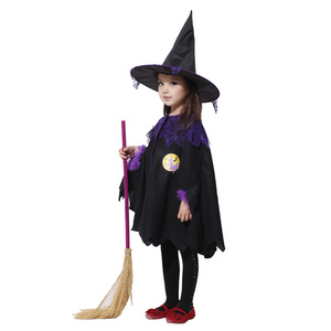 Disfraz de Bruja Malvada Morada para Niñas al por Mayor en China, Capa de Bruja de Halloween WCSZ-010 - Product Image 4