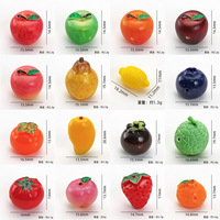 Collection de Perles en Résine 3D Mignonnes en Forme de Fruits (Pomme, Mangue, Poire) pour DIY, Pendentifs et Accessoires de Bracelet Faits Main