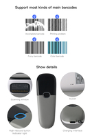 Escáner de Código de Barras Inalámbrico BT Portátil DI9120-2D 1D 2D QR, Lector de Códigos de Barras de Mano para Sistema de Caja Registradora IOS Android POS