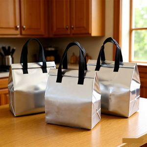 Custom Logo Promotional Biodegradable Aluminum Fabric Thermal Leak Proof Insulated Food <b>Cooler</b> <b>Backpack</b> Bag - Product Image 2