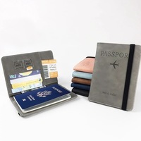 Nouvel Arrivage Premium PU Cuir Voyage Passeport Portefeuille Documents Organisateur Étanche RFID Blocage Passeport Couverture Voyage