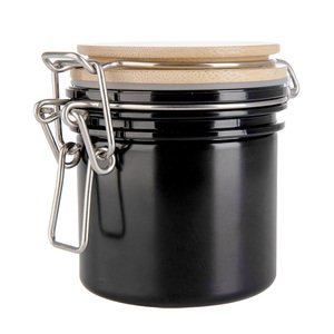 Multifunctional Stylish Fall Resistant Airtight BPA Free PET 200ml Black Flip Top Food Storage <b>Jars</b> - Product Image 3