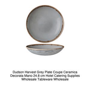 Plato Coupé Gris Dudden Harvest, Decorado a Mano, Cerámica, 24.8 cm, Suministros para Hostelería, Vajilla al por Mayor - Product Image 2