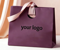 Sacs cadeaux en papier kraft violet écologiques pour la Saint-Valentin et les mariages, idéaux pour le shopping et l'emballage, sac en papier pour occasions spéciales