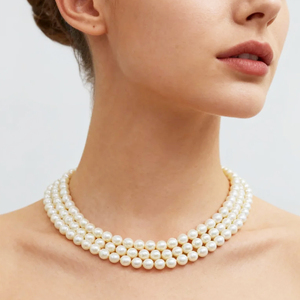 Collana con Pendente di Perle in Stile Europeo-Americano, Gioielli in Platino, Oro Massiccio 14k e 18k per Anniversari - Product Image 1