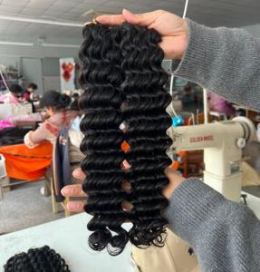 Cheveux vierges bruts vietnamiens 100% naturels 100g pour tressage au crochet effet plume, extensions de cheveux humains super <span class=keywords><strong>double</strong></span> drawn - Product Image 3