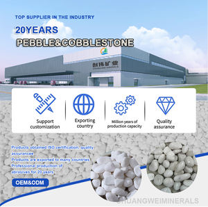 정원 포장 및 안뜰 장식 마른 풍경 조경에 대한 조약돌 흰색 천연석 자갈 - Product Image 6