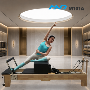 Lit de Pilates en bois d'hévéa pour entraînement de base MND Fitness, équipement de gym à faible impact pour acheteurs d'hôtels et spas à <span class=keywords><strong>Lisbonne</strong></span> - Product Image 1