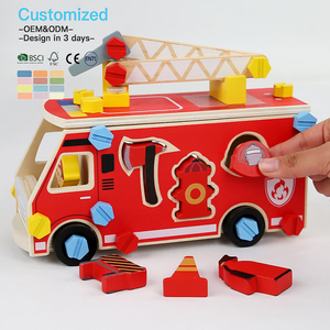EUDLAND OEM ODM Juguete Educativo Temprano para Niños, Bloques de Madera Cognitivos para Niños Pequeños, Vehículo de Ensamblaje con Tuercas y Tornillos Montessori - Product Image 2
