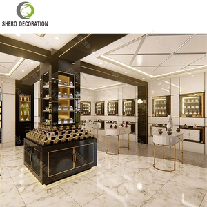 Muebles Personalizados <span class=keywords><strong>para</strong></span> Tienda de Cosméticos, Vitrina de <span class=keywords><strong>Maquillaje</strong></span> de Madera, Exhibidor de Perfumes con Iluminación LED <span class=keywords><strong>para</strong></span> Salón de Belleza - Product Image 3