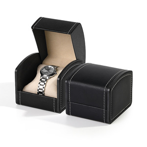 Hot bán xách tay của nam giới Du lịch duy nhất PU Leather lật Bìa cong hộp đồng hồ cho hàng ngày lưu trữ đồng hồ - Product Image 2