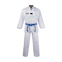 Uniforme de Taekwondo en tissu polyester et coton pour adultes et enfants, tenue d'entraînement et de compétition d'arts martiaux, fabricant en gros