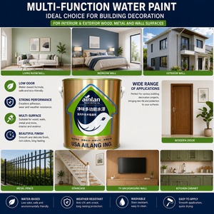 160oz(5kg) BKW Multi Function Water Based <b>Paint</b> Interior Exterior Universal <b>Coating</b> Eco Friendly Durable - Product Image 5